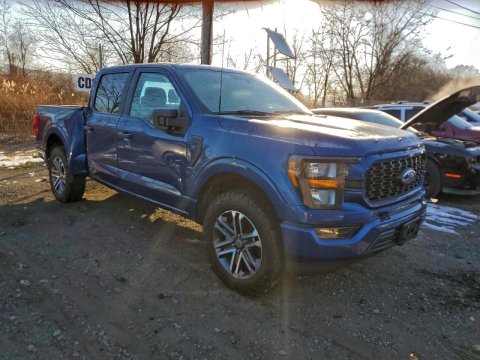 2023 Ford F150  in Blue - Front Three-Quarter View - BidGoDrive Inventory