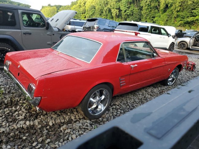 Salvage 1966 Ford Mustang  in Red