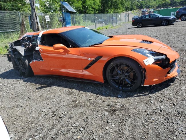 Salvage 2019 Chevrolet Corvette Stingray Z51 1lt in Orange
