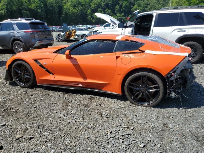 Salvage 2019 Chevrolet Corvette Stingray Z51 1lt in Orange