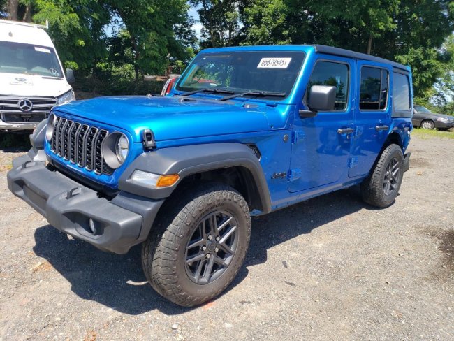 Salvage 2024 Jeep Wrangler Rhd in Blue