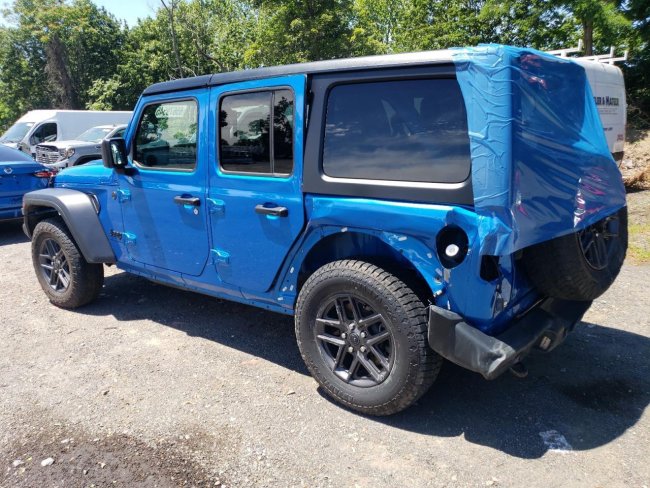 Salvage 2024 Jeep Wrangler Rhd in Blue