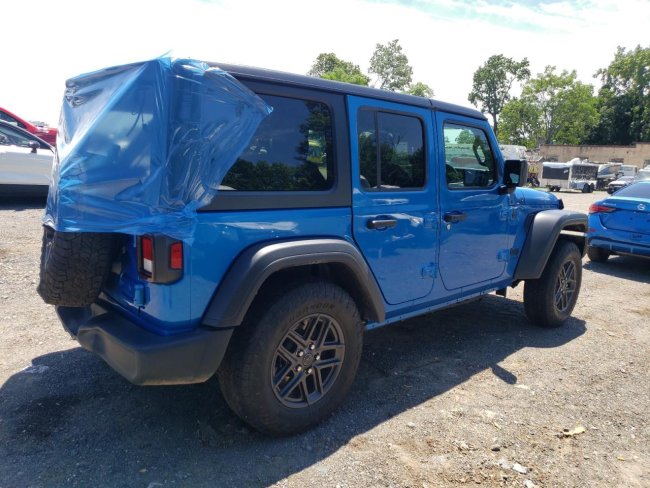 Salvage 2024 Jeep Wrangler Rhd in Blue