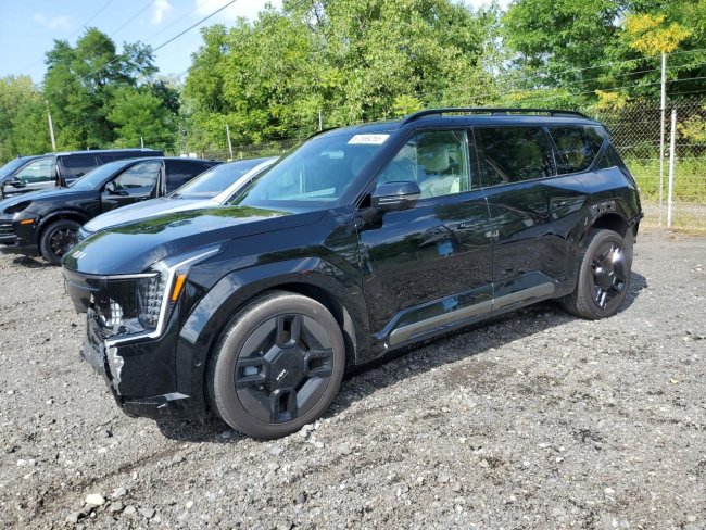Salvage 2024 Kia Ev9 Gt Line in Black