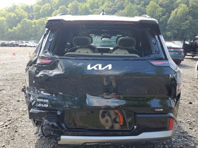 Salvage 2024 Kia Ev9 Gt Line in Black