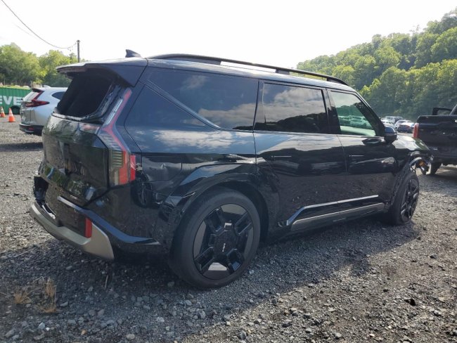 Salvage 2024 Kia Ev9 Gt Line in Black