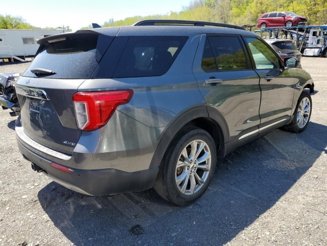 Salvage 2021 Ford Explorer Xlt in Gray