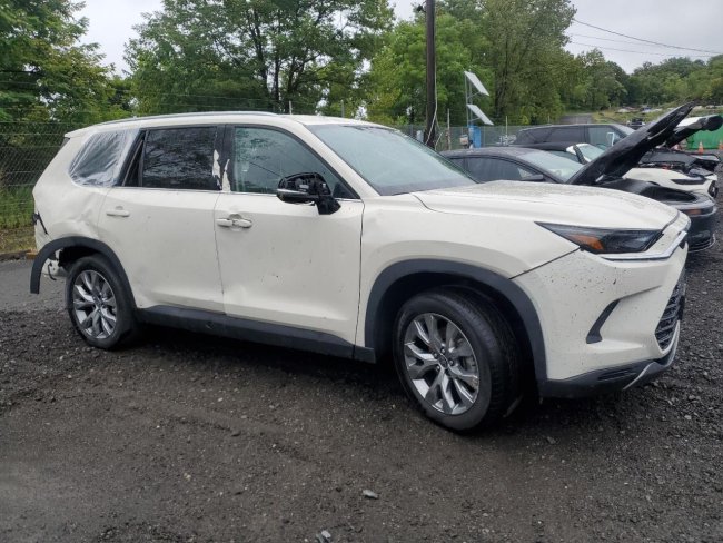 Salvage 2024 Toyota Grand Highlander Limited in White