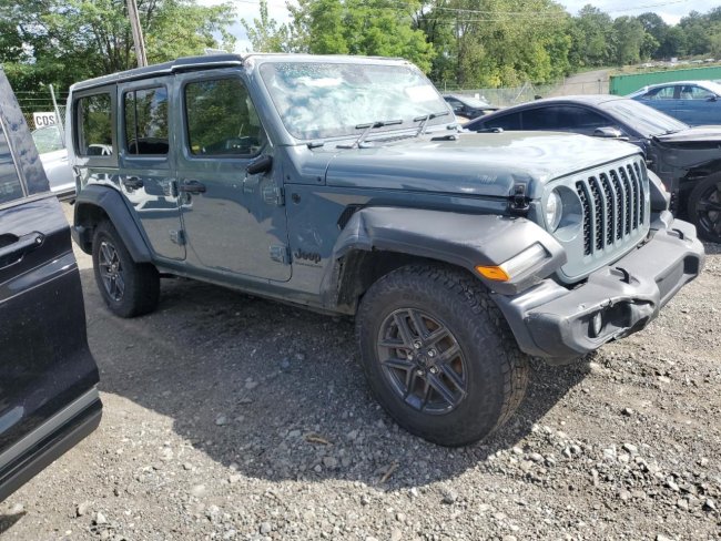 Salvage 2024 Jeep Wrangler Rhd  in Gray