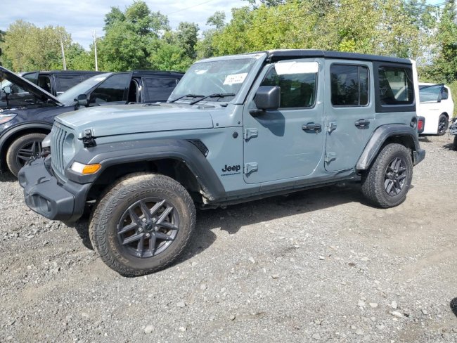 Salvage 2024 Jeep Wrangler Rhd  in Gray