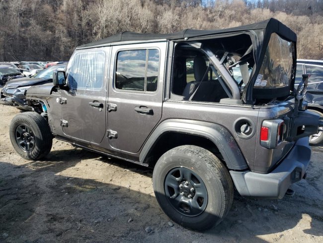 Salvage 2021 Jeep Wrangler Unlimited Sport in Gray