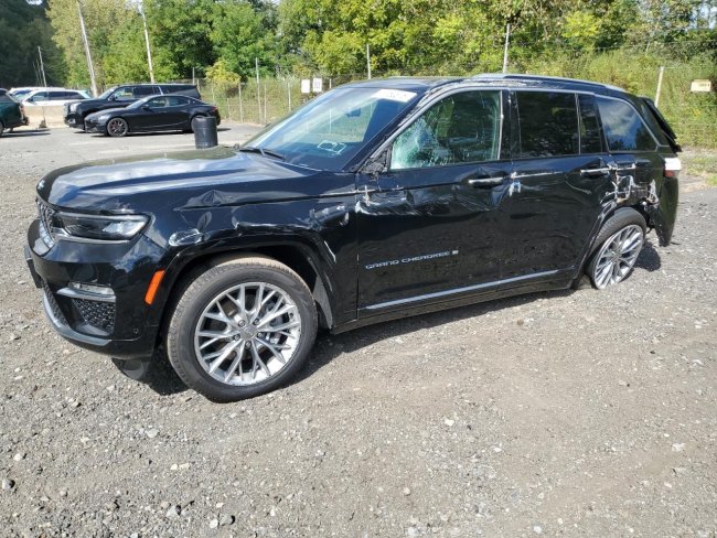 Salvage 2023 Jeep Grand Cherokee Summit 4xe in Black