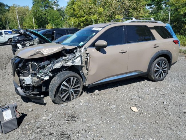 Salvage 2023 Nissan Pathfinder Platinum in Brown