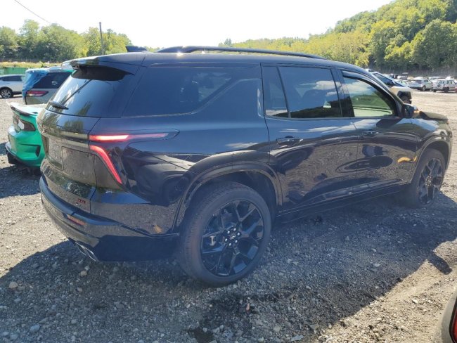 Salvage 2025 Chevrolet Traverse Rs in Black