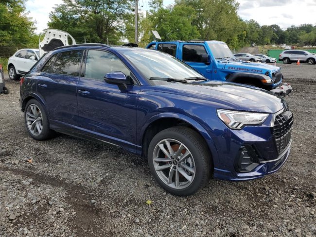 Salvage 2025 Audi Q3 Premium S Line 45 in Blue