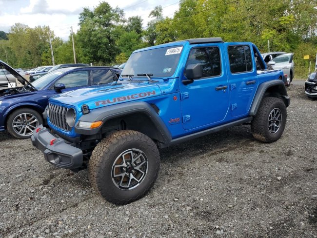 Salvage 2024 Jeep Wrangler Rubicon in Blue