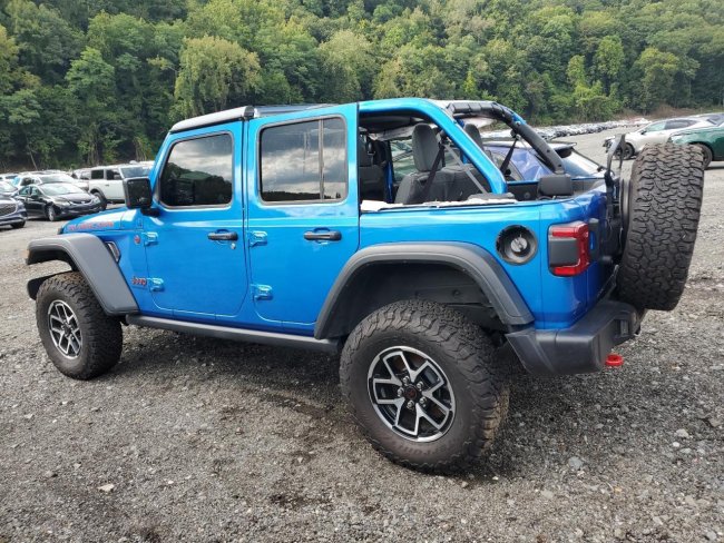 Salvage 2024 Jeep Wrangler Rubicon in Blue