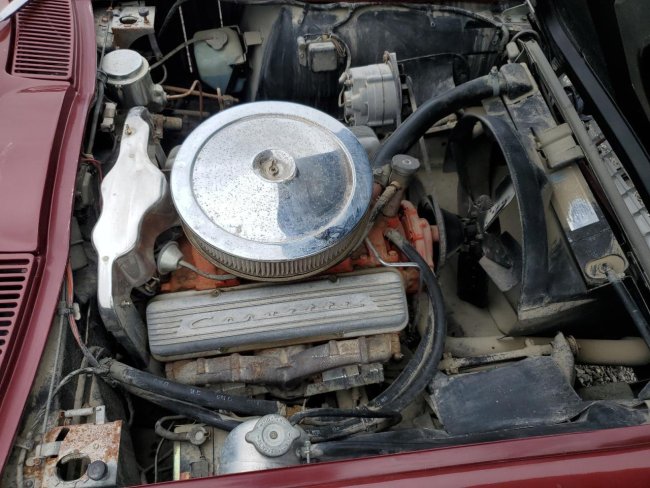 Salvage 1966 Chevrolet Corvette  in Burgundy