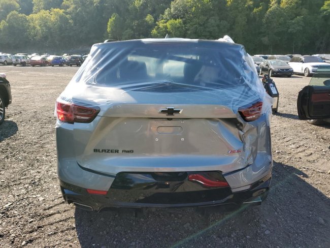 Salvage 2024 Chevrolet Blazer Rs in Gray