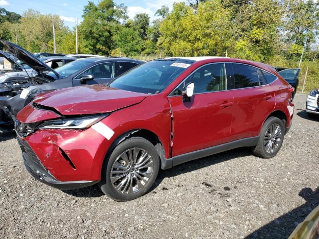 Salvage 2022 Toyota Venza Limited in Burgundy