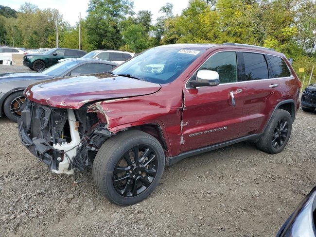 Salvage 2022 Jeep Grand Cherokee Limited in Burgundy