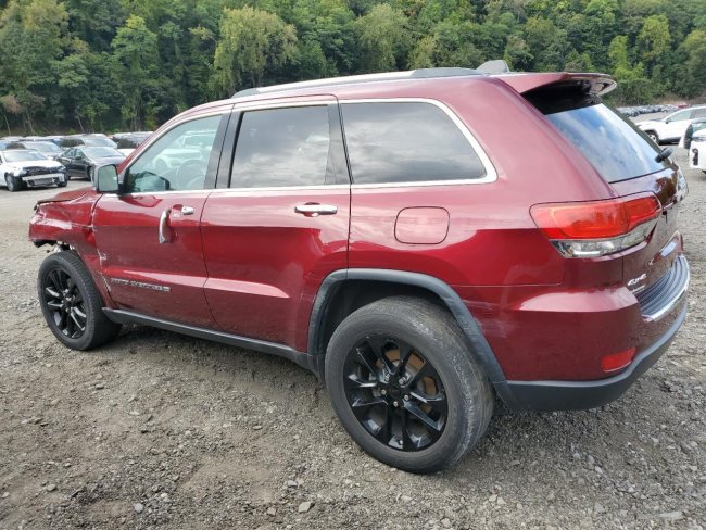 Salvage 2022 Jeep Grand Cherokee Limited in Burgundy