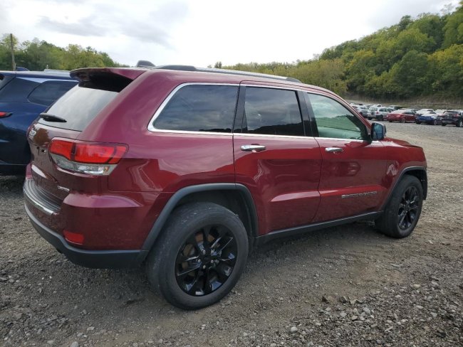 Salvage 2022 Jeep Grand Cherokee Limited in Burgundy