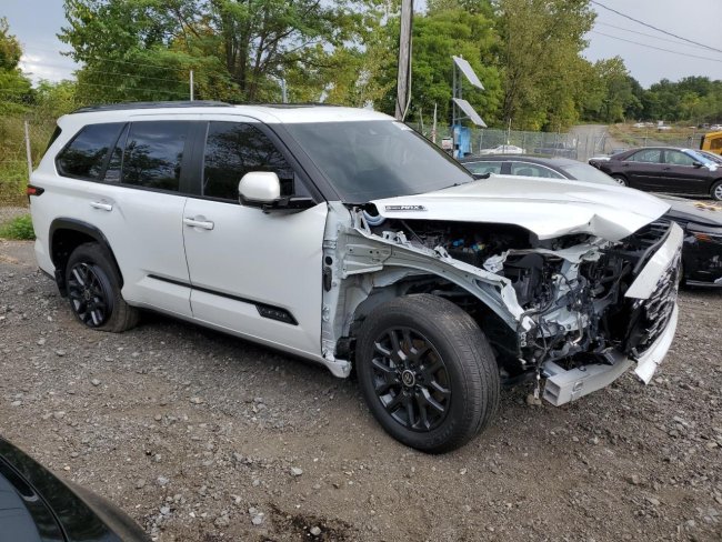 Salvage 2024 Toyota Sequoia Platinum in White