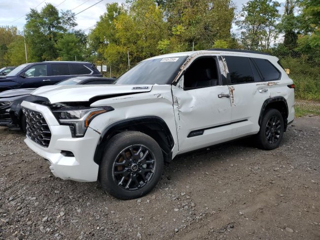 Salvage 2024 Toyota Sequoia Platinum in White