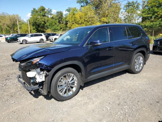 Salvage 2024 Toyota Grand Highlander Xle in Blue
