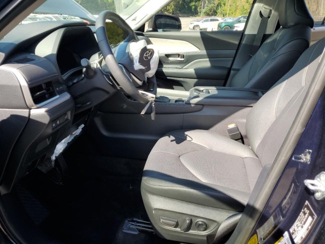 Salvage 2024 Toyota Grand Highlander Xle in Blue