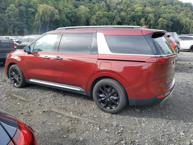 Salvage 2023 Kia Carnival Sx in Burgundy