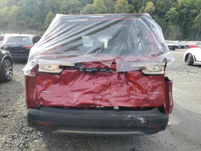 Salvage 2025 Toyota Grand Highlander Platinum in Burgundy