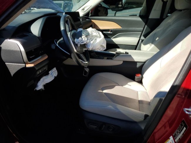 Salvage 2024 Toyota Grand Highlander Limited in Burgundy
