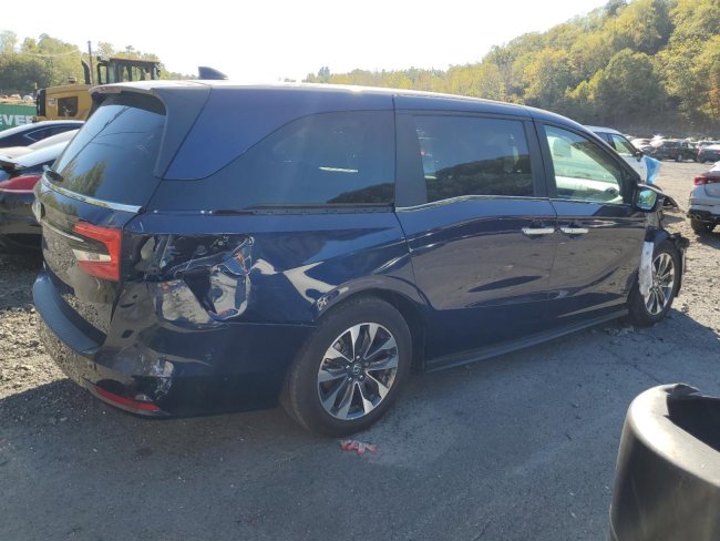Salvage 2024 Honda Odyssey Exl in Blue