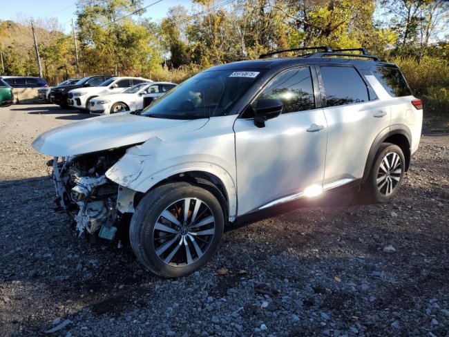 Salvage 2023 Nissan Pathfinder Platinum in White