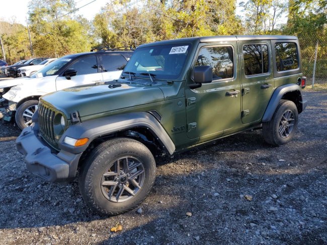 Salvage 2024 Jeep Wrangler Sport in Green