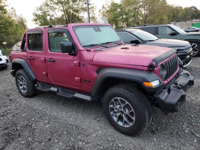 Salvage 2024 Jeep Wrangler Sport in Pink
