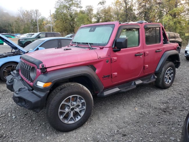 Salvage 2024 Jeep Wrangler Sport in Pink