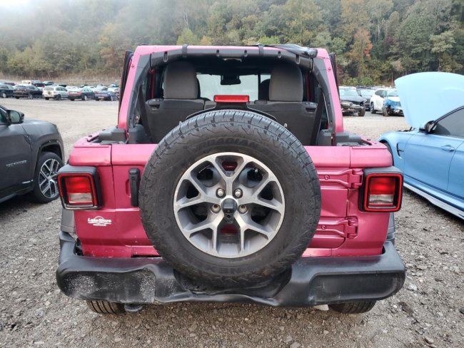 Salvage 2024 Jeep Wrangler Sport in Pink
