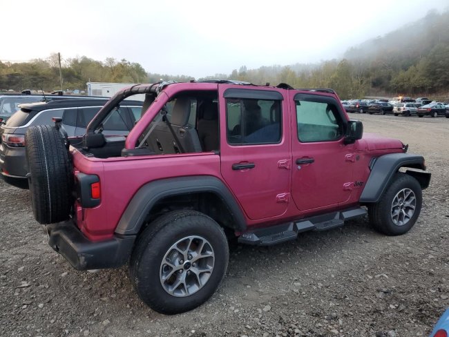 Salvage 2024 Jeep Wrangler Sport in Pink