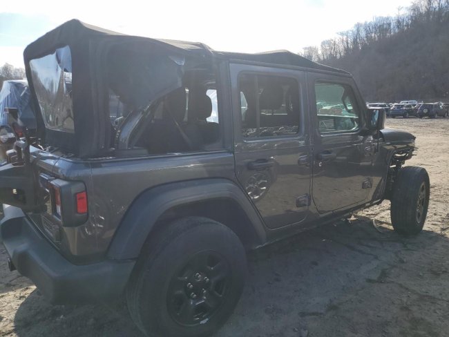 Salvage 2021 Jeep Wrangler Unlimited Sport in Gray
