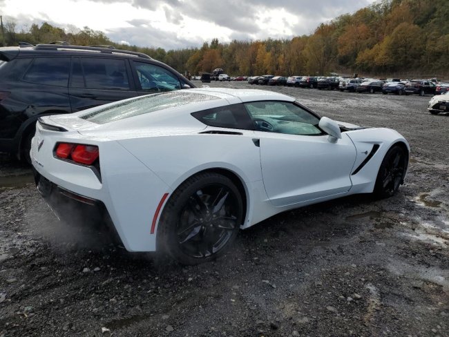 Salvage 2018 Chevrolet Corvette Stingray 1lt in White