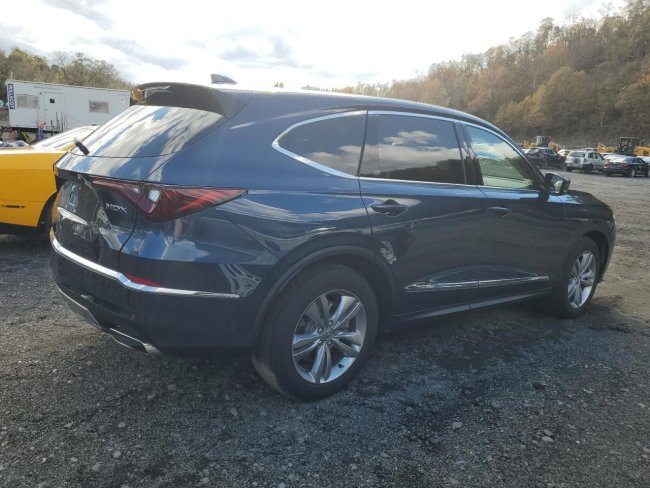 Salvage 2025 Acura Mdx  in Blue