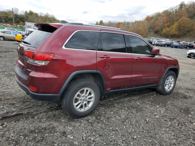 Salvage 2020 Jeep Grand Cherokee Laredo in Burgundy