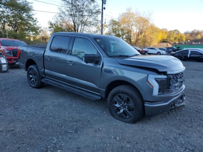 Salvage 2025 Ford F150 Lightning in Gray