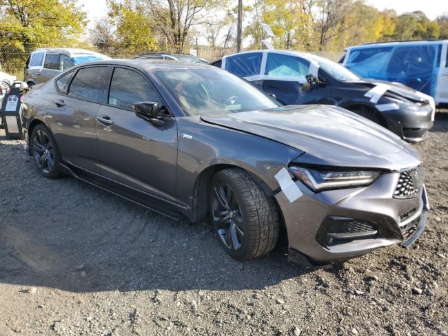 Salvage 2022 Acura Tlx Tech A in Серый