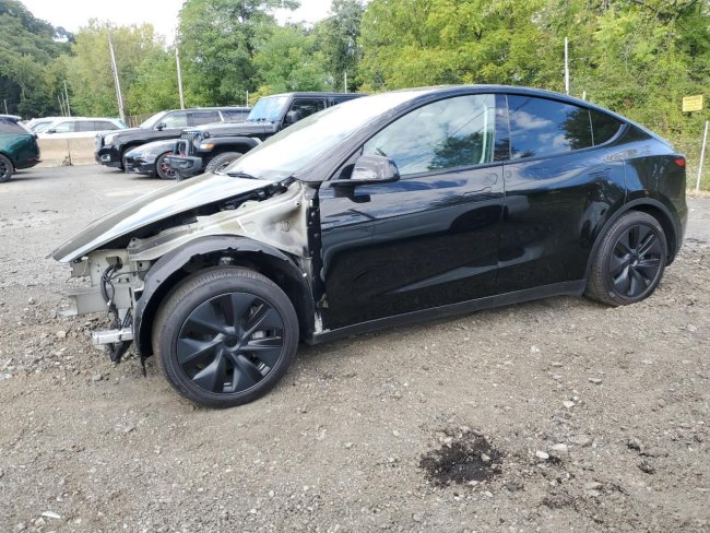 Salvage 2025 Tesla Model Y  in Black