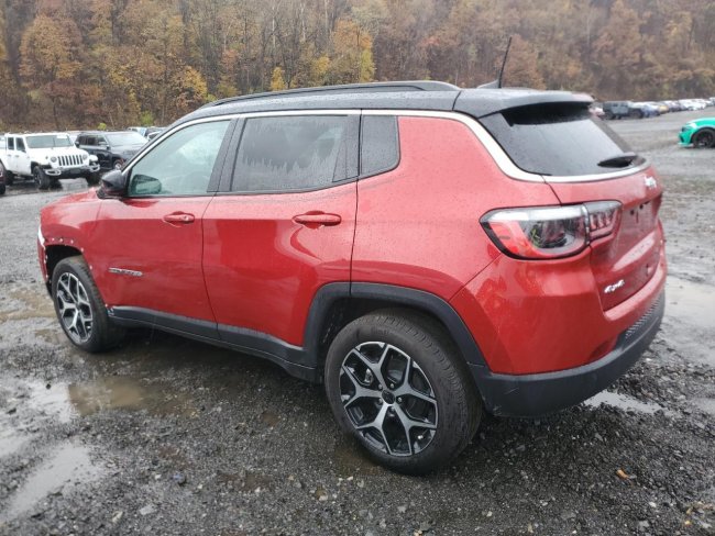 Salvage 2025 Jeep Compass Limited in Burgundy