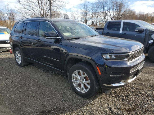 Salvage 2023 Jeep Grand Cherokee L Limited in Black